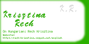 krisztina rech business card